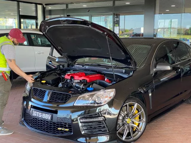 Last Check Vehicle Inspector working on a Holden HSV.webp